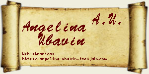 Angelina Ubavin vizit kartica